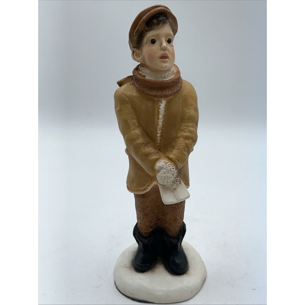 Rare Vintage 1988 Universal Statuary Corp. #889 Christmas Caroler Bug Eyed Boy